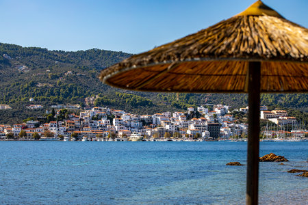 Beautiful sites of Skiathos island, Greeceの写真素材