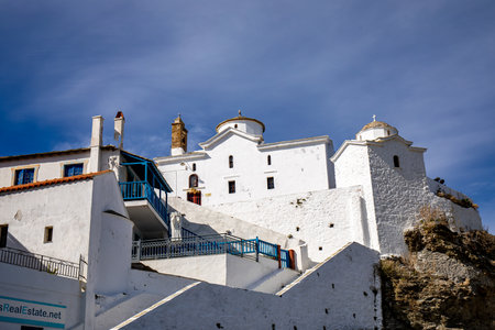 Skopelos town on Skopelos island, Greeceの写真素材