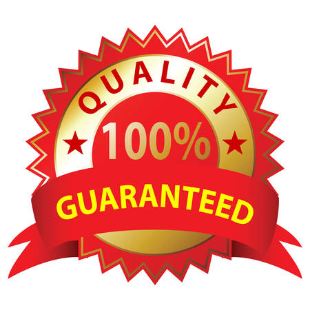 Quality Guaranteed,  a white background, illustrationのイラスト素材
