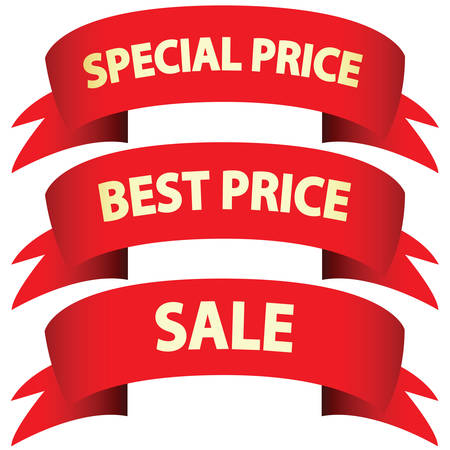 sale stickers on a white background.  illustration.のイラスト素材