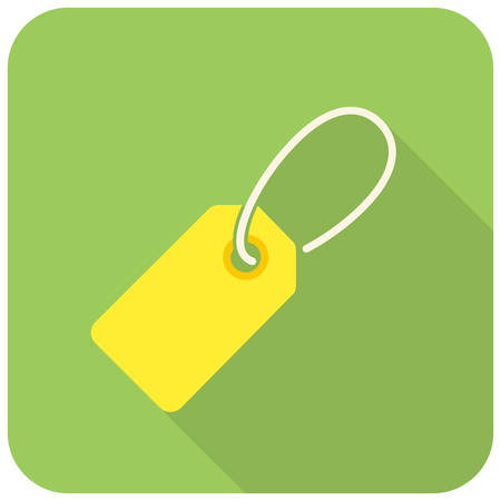 Price tag (flat design with long shadows)のイラスト素材