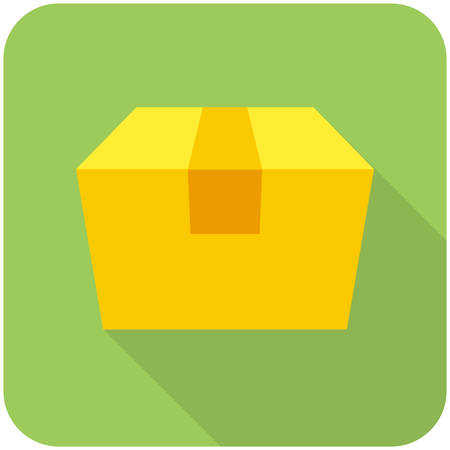 Box icon  (flat design with long shadows)のイラスト素材