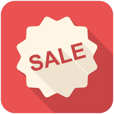 Sale icon (flat design with long shadows)のイラスト素材