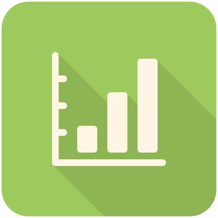 Graph Up icon (flat design with long shadows)のイラスト素材