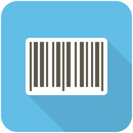Barcode icon (flat design with long shadows)のイラスト素材