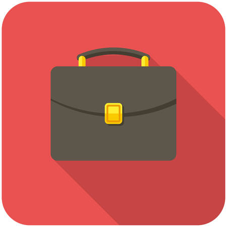 Briefcase icon (flat design with long shadows)のイラスト素材