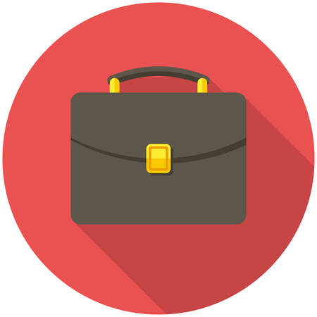 Briefcase icon (flat design with long shadows)のイラスト素材