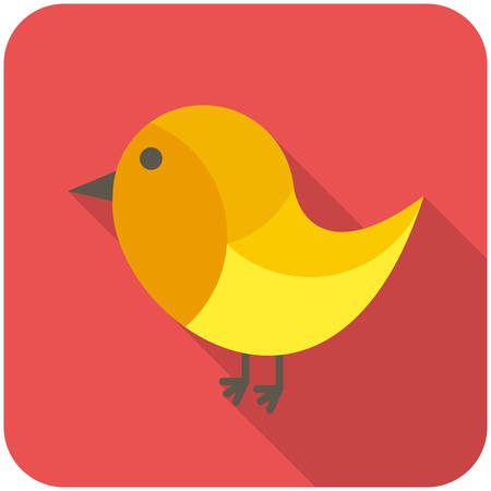 Robin icon (flat design with long shadows)のイラスト素材