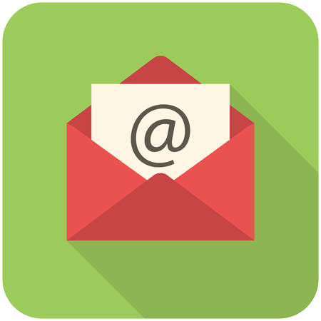 Email icon (flat design with long shadows)のイラスト素材