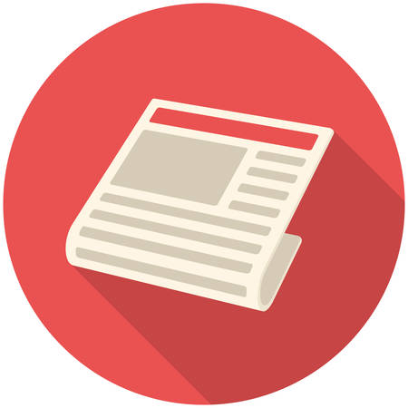 News, modern flat icon with long shadowのイラスト素材