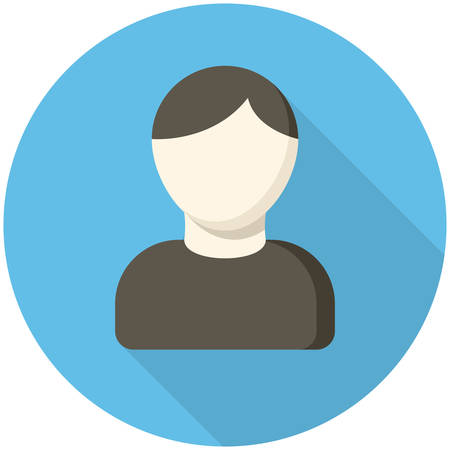 User, modern flat icon with long shadowのイラスト素材