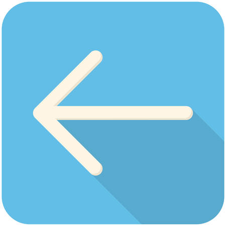 Arrow feft, modern flat icon with long shadowのイラスト素材