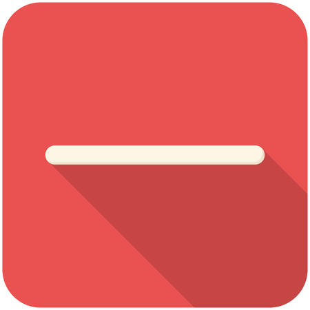 Minus, modern flat icon with long shadowのイラスト素材