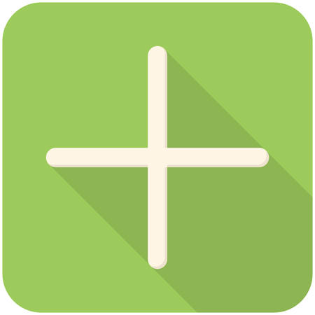 Plus, modern flat icon with long shadowのイラスト素材