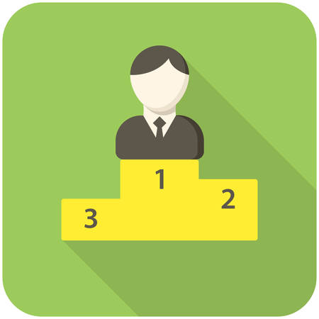 Business success, modern flat icon with long shadowのイラスト素材