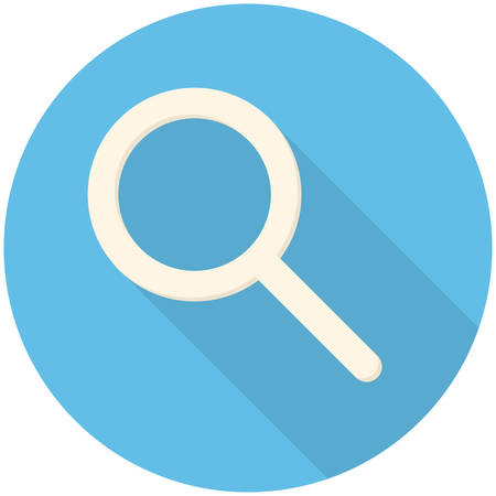 Search, modern flat icon with long shadowのイラスト素材