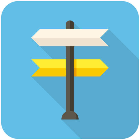 Decision making, modern flat icon with long shadowのイラスト素材