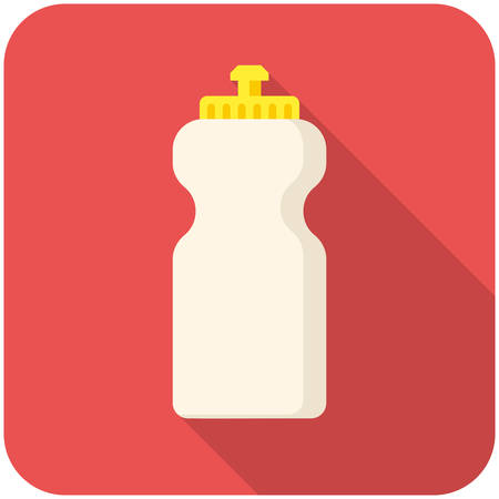 Bottle water, modern flat icon with long shadowのイラスト素材