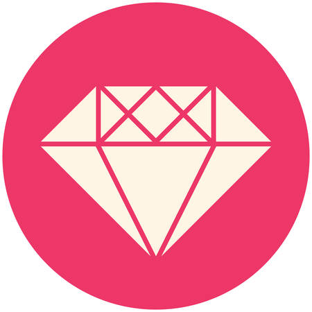 Diamond icon (flat design)のイラスト素材