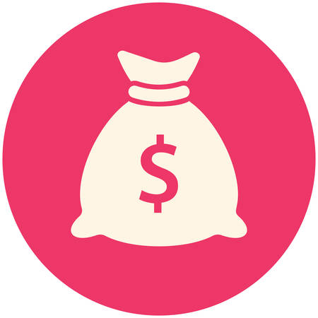 Money bag icon (flat design)のイラスト素材