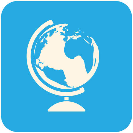 Globe (flat design)のイラスト素材