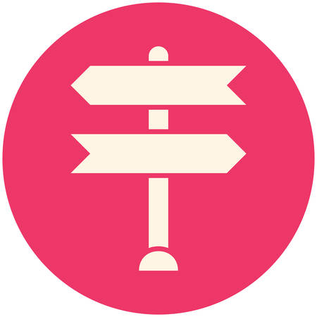 Decision making icon, flat designのイラスト素材