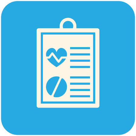 Medical report, modern flat iconのイラスト素材
