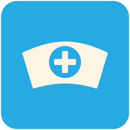 Nurse cap, modern flat iconのイラスト素材