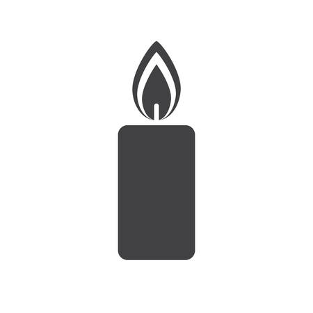 Christmas candle icon (flat design)のイラスト素材