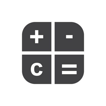 Calculator icon (flat design)のイラスト素材