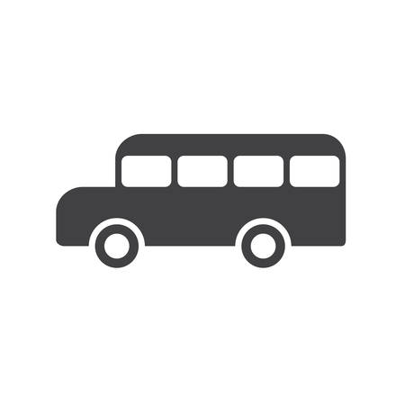 School Bus, modern flat iconのイラスト素材
