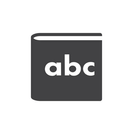 Alphabet book, modern flat iconのイラスト素材