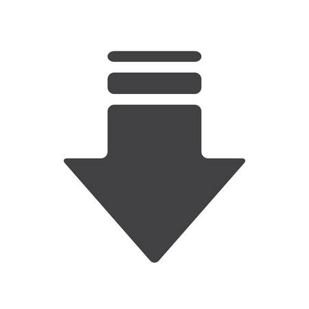 Download, modern flat iconのイラスト素材