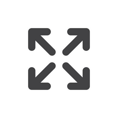 Full screen, modern flat iconのイラスト素材