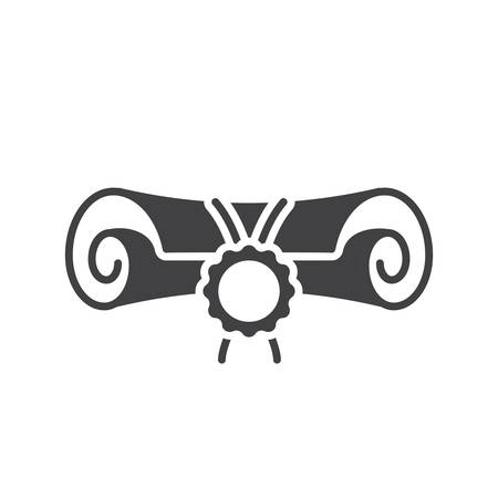 School diploma, modern flat iconのイラスト素材