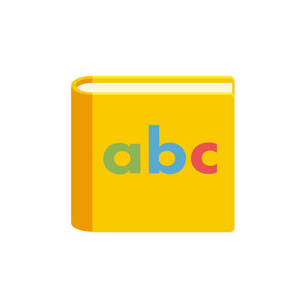 Alphabet book, modern flat iconのイラスト素材