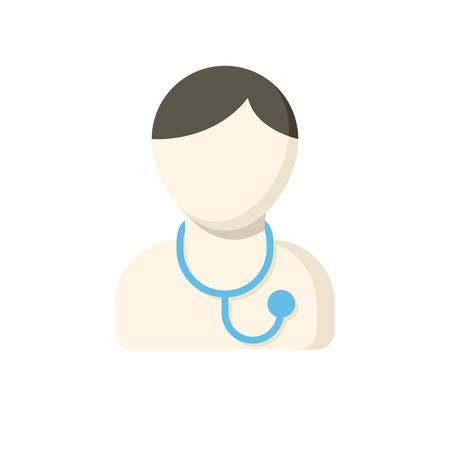 Doctor, modern flat iconのイラスト素材