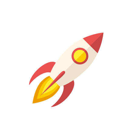 Rocket, modern flat iconのイラスト素材