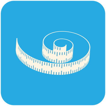 Measuring tape, modern flat iconのイラスト素材