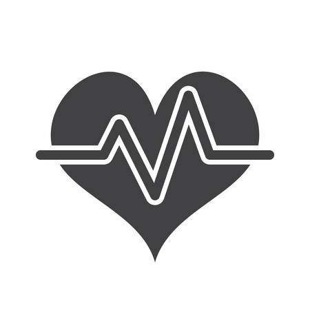 Heart rate, modern flat iconのイラスト素材