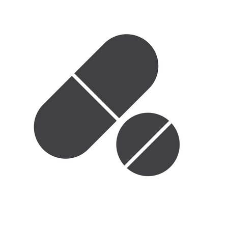 Vitamin pills, modern flat iconのイラスト素材