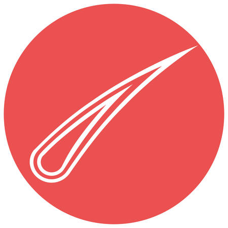 Comet, silhouette, vector illustration, isolated on white backgroundのイラスト素材