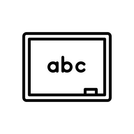 Chalkboard fully scalable vector icon in outline style.のイラスト素材