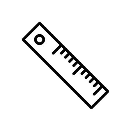 Ruler fully scalable vector icon in outline style.のイラスト素材