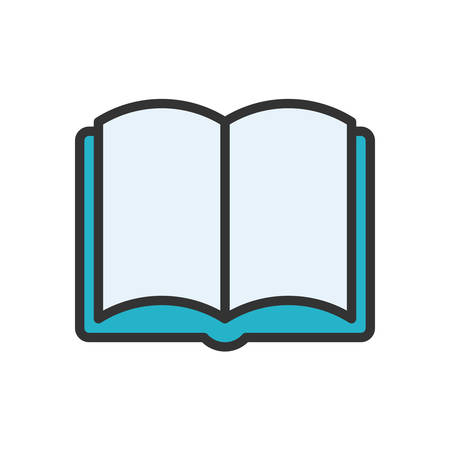 Open Book fully scalable vector icon in outline style.のイラスト素材