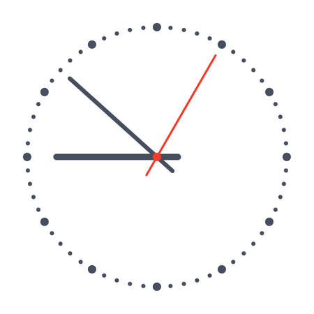 Simple classic black and white round wall clock.