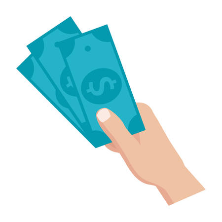 PayDay loan concept of hand holding moneyのイラスト素材