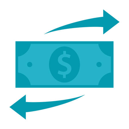 Dollar with arrows concept for funds transferのイラスト素材