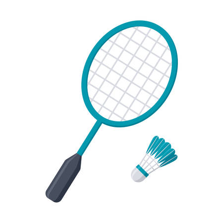 Badminton Racket and Shuttlecockのイラスト素材