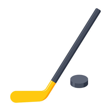 Hockey Stick and Puckのイラスト素材